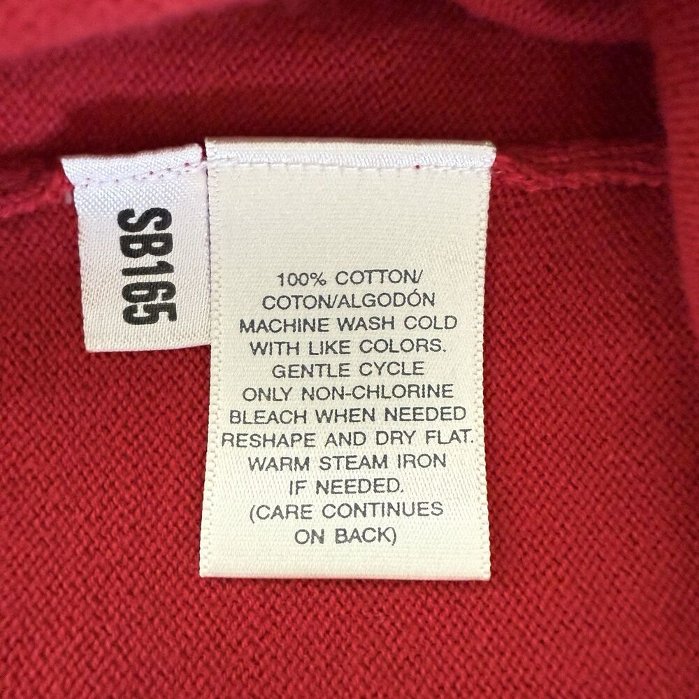 Susan Bristol Sz CL Vintage NWT Full Zip Cotton Cardigan Jacket Sweater Y2K Pink - Picture 14 of 15